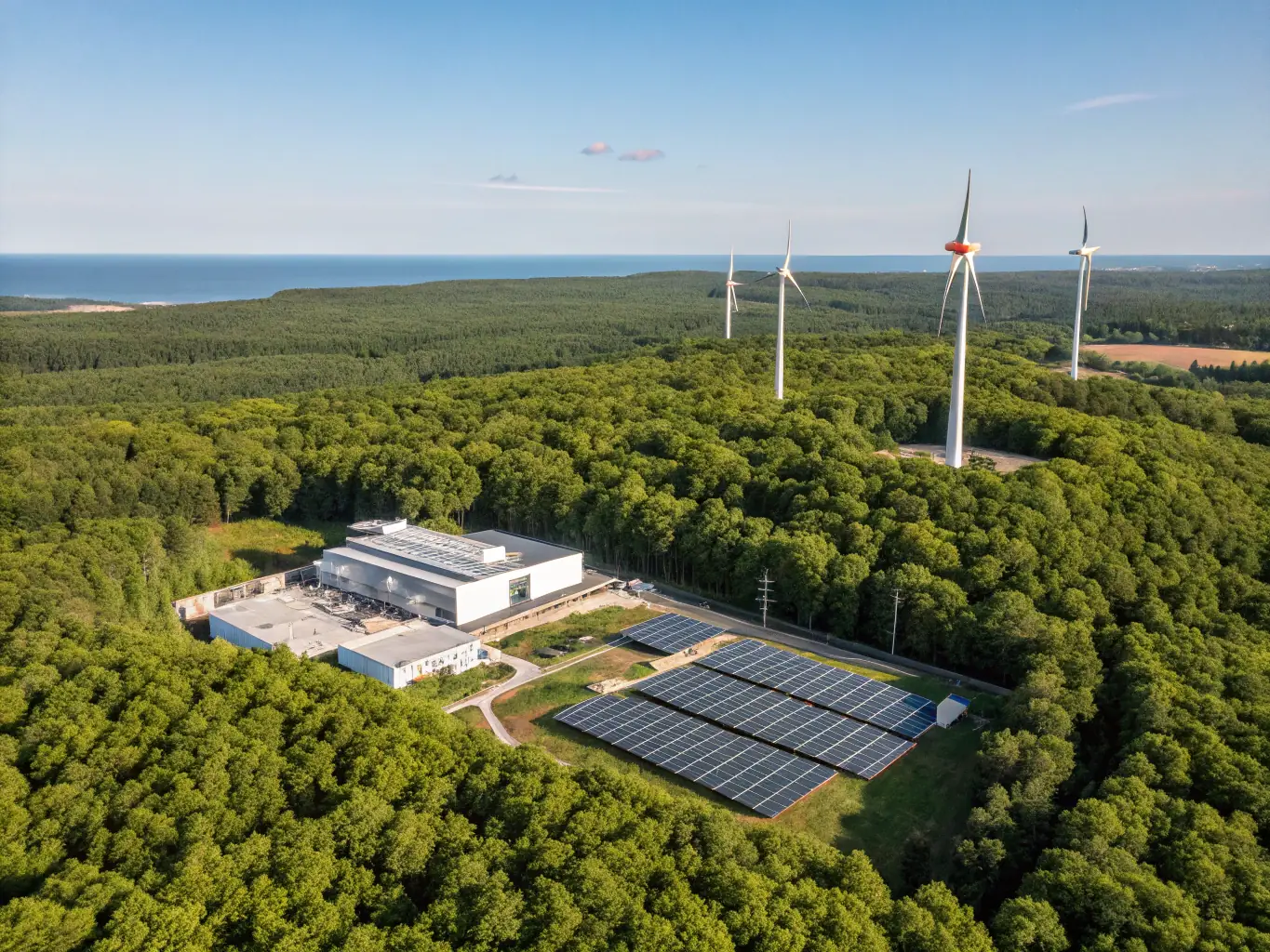 A power generation plant using B20 Bio-Enhanced Diesel, emphasizing its large-scale industrial use.